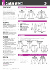 Sashay | Stretch Flared Shorts PDF Sewing Pattern